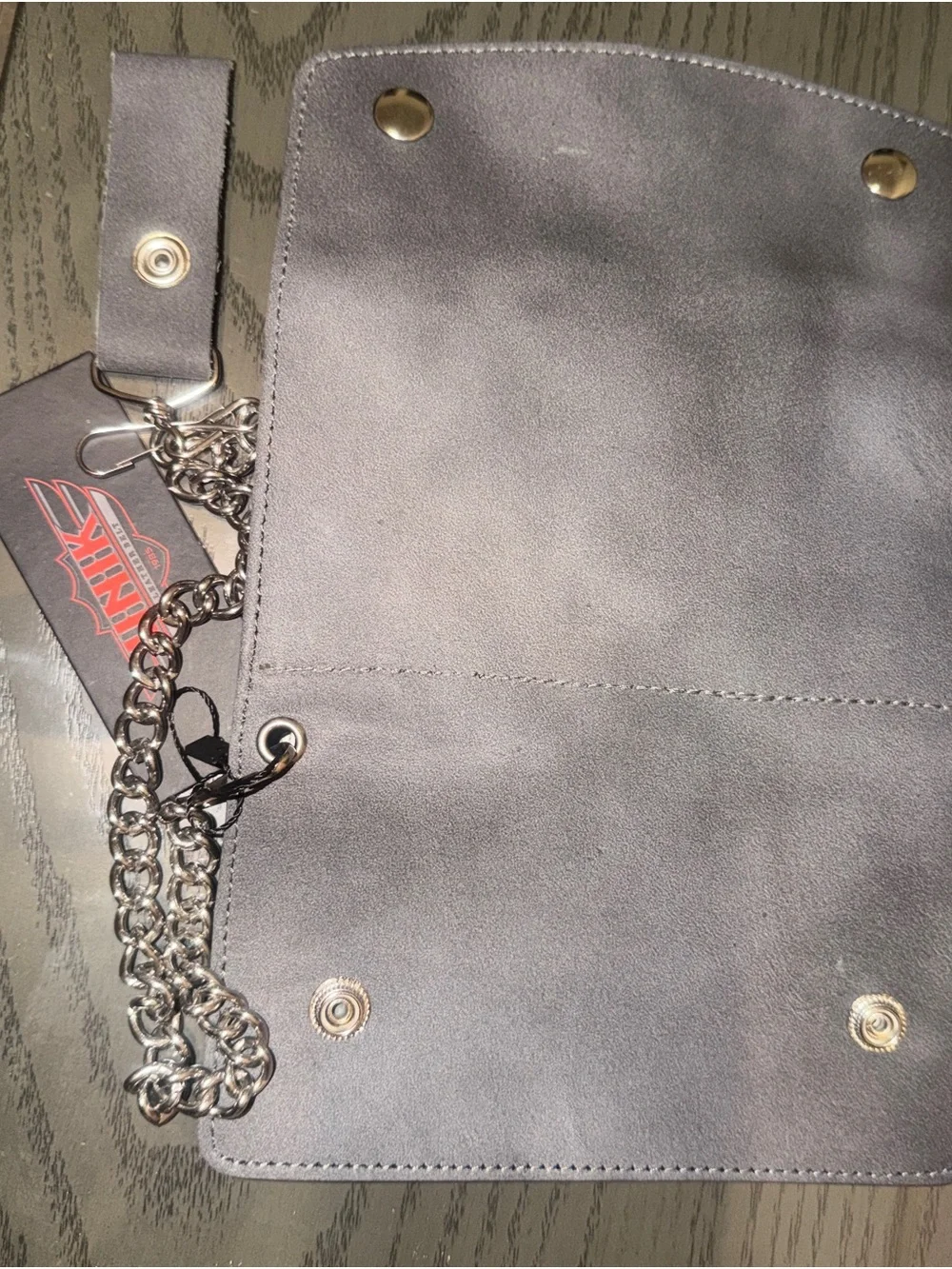 Gray Chain Strap Crossbody Clutch - Unbranded